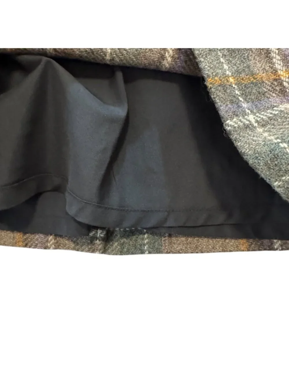 Vintage 90s L.L. Bean "Andover" Wool Mini Skirt Size 4 Preppy Earthy Academia - Picture 6 of 13